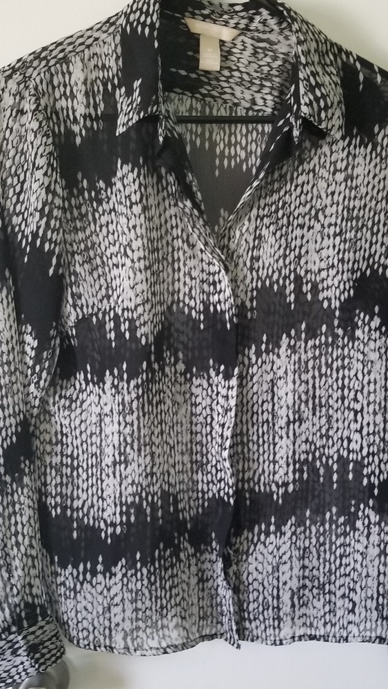 Banana Republic semi-sheer blouse, size medium